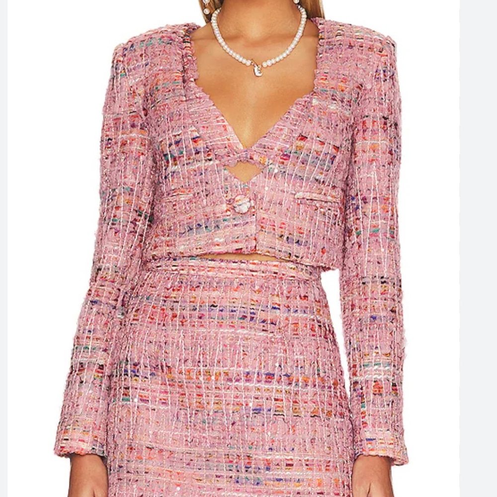 For love and lemons Celine crop blazer